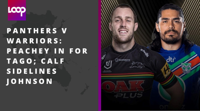Panthers v Warriors: Peachey in for Tago; Calf sidelines Johnson