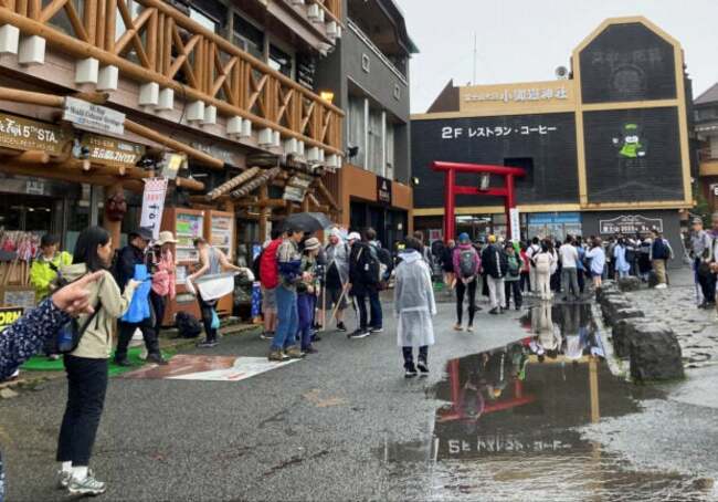 Japan says swarms of tourists defiling sacred Mt. Fuji