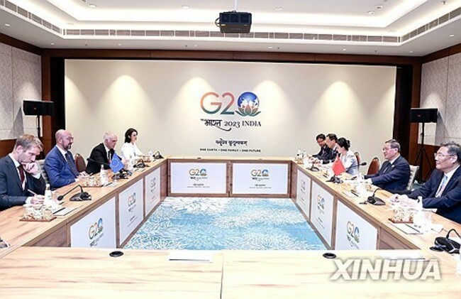 INDIA-NEW DELHI-CHINA-LI QIANG-EUROPEAN COUNCIL PRESIDENT-MEETING