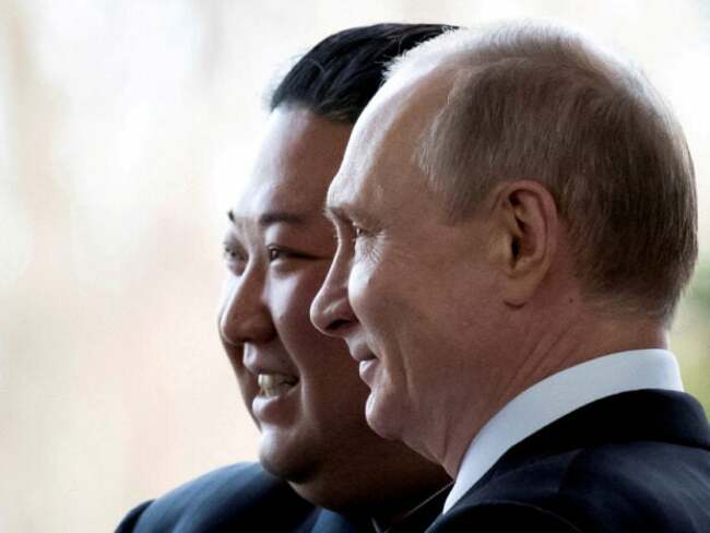 North Korea's Kim en route to Russia for talks with Putin