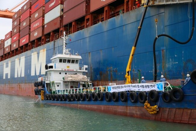 GS Caltex, HMM launch biofuel-driven vessel
