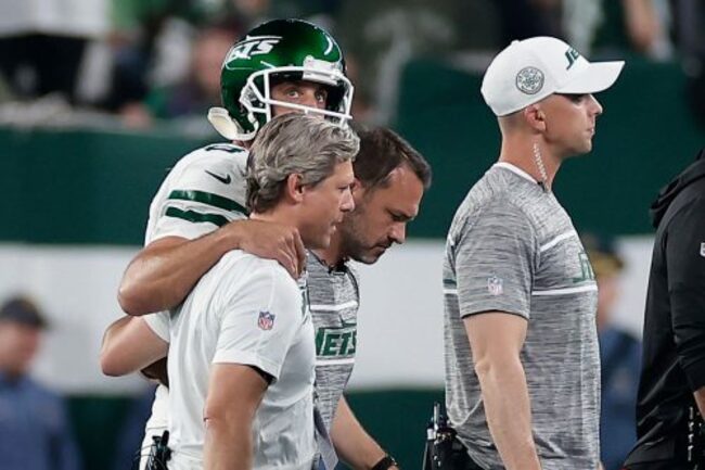 Jets' Rodgers using doubters as motivation and indicates he'll play again after torn Achilles tendon