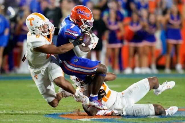Florida upsets No. 11 Tennessee 29-16 for the Gators' 10th straight victory at home in the series
