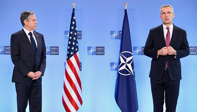 NATO Secretary General welcomes US Secretary of State to NATO