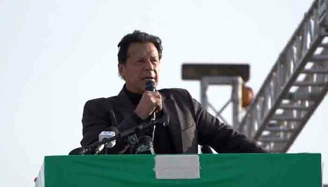 Why did Prime Minister Imran Khan target the US in his speech?