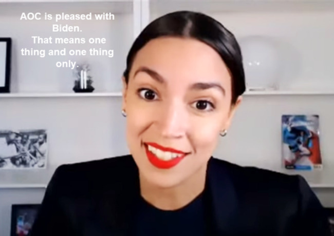 AOC Pleased With Biden's Way-"Better-Than-Expected" Progressive Push