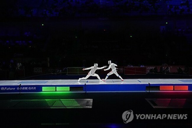 APTOPIX China Asian Games Fencing