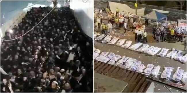 Videos show the horrific crush at an Israeli religious festival that led to at least 45 deaths and is being called a national tragedy
