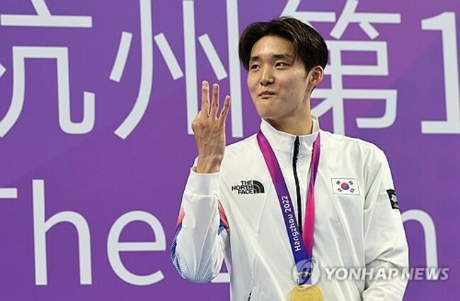 (Asiad) Triple gold medalist in swimming eyes Olympic title in Paris