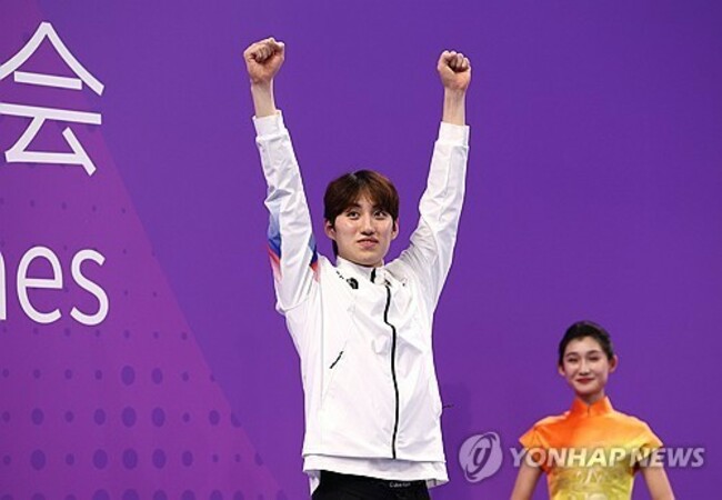(LEAD) (Asiad) S. Korea collects 4 more medals in swimming, finishes with record total