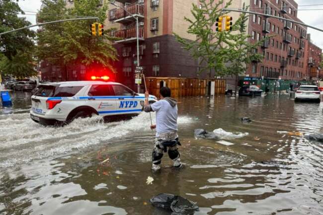 New York City sees wettest day in decades as subways, streets flooded