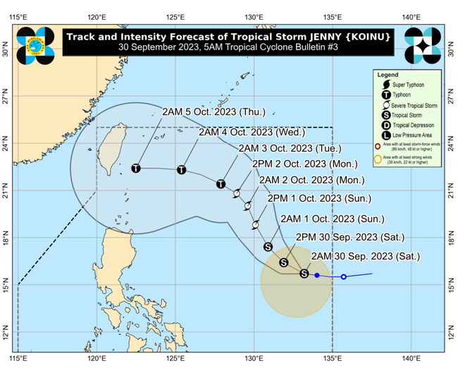 Tropical Storm Jenny may develop into a typhoon by Monday – Pagasa
