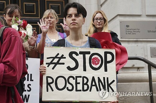 Britain Protest Rosebank