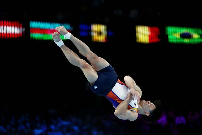 Carlos Yulo finishes fourth in floor exercise at gymnastics worlds