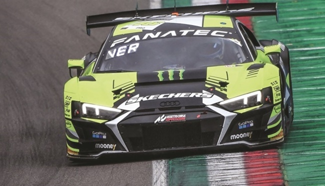 Rossi in 17th place on four-wheel GT debut