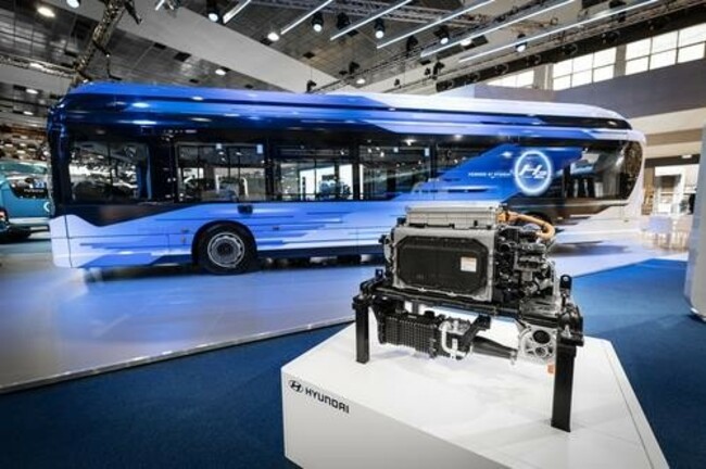 Hyundai, IVECO showcase hydrogen bus at Busworld 2023
