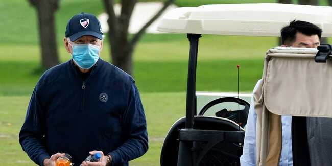 Biden golfed once in his first 100 days as president. Trump went 19 times by his 100th day.