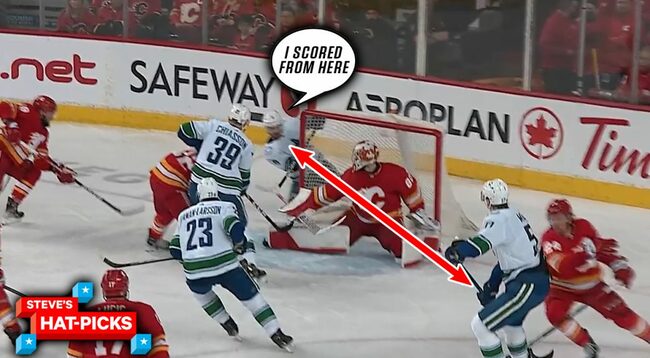 NHL Plays Of The Week: Did They Plan That Mid-Air Goal!? | Steve's Hat-Picks