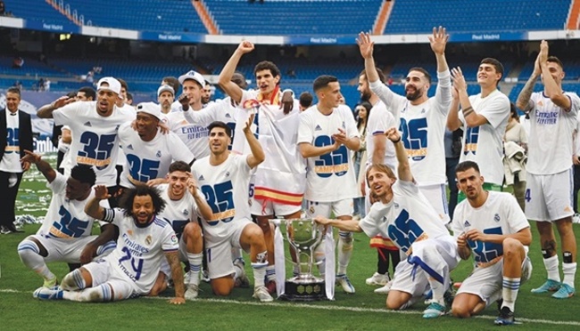 Dominant Real Madrid win La Liga title for 35th time