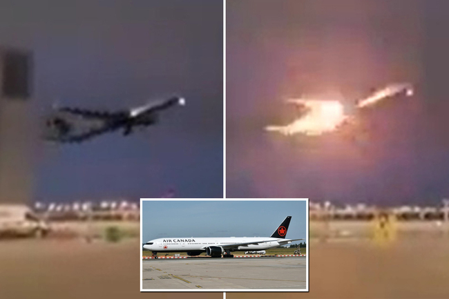 Flames shoot from Air Canada Boeing jet moments after take-off: ‘We’ve got an engine fire —holy s–t!’