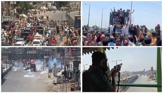 ‘Azadi March’ live updates: Lahore turns into battleground as PTI protesters try to wriggle out of roadblocks