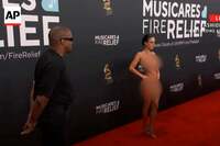 Ziney | Bianca Censori wears a literal nude dress on 2025 Grammy Awards