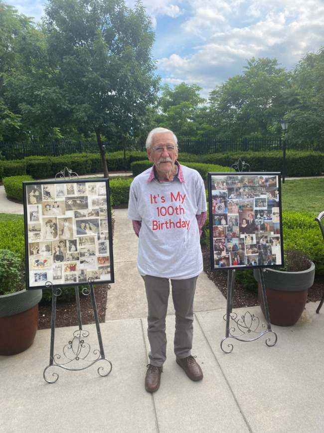 Salem Terrace Resident and WWII Vet Turns 100