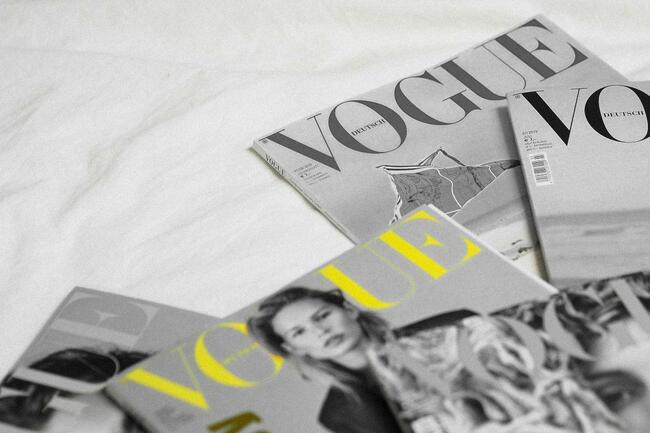 Vogue: celebrities, blue jeans and couture
