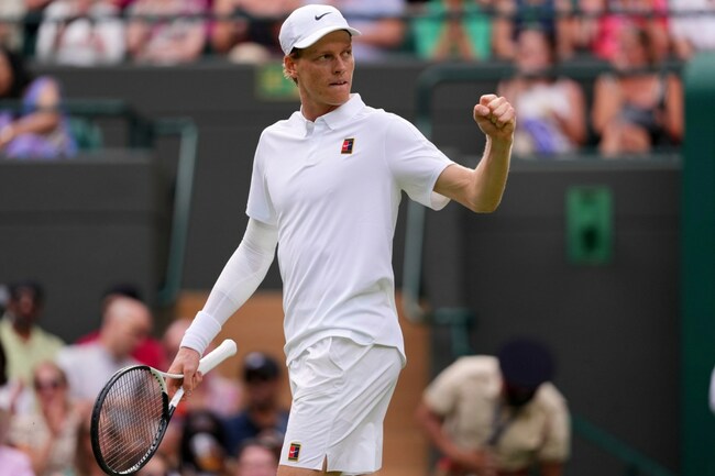 Wimbledon: Sinner sweeps Shelton despite injured elbow
