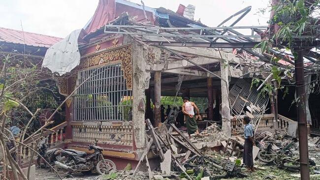 At least 23 dead after airstrike on Buddhist monastery in Myanmar