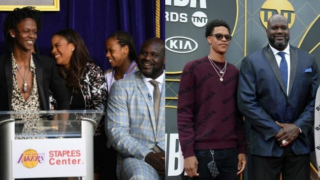 Shaqir O’Neal reacts as brother Myles O'Neal links up with father Shaquille O’Neal for latest concert