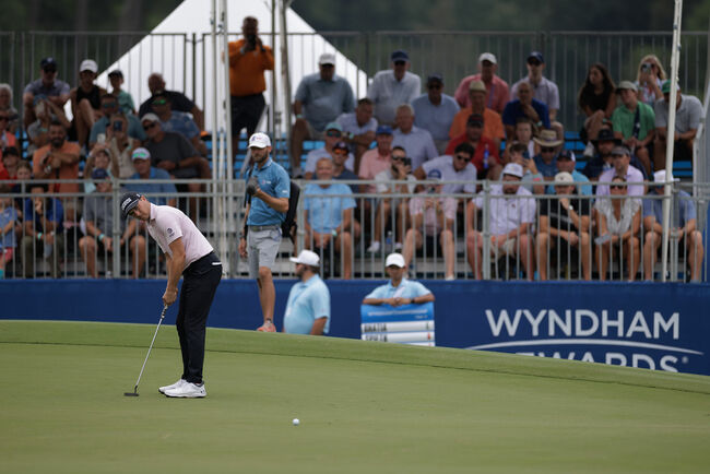 Who is leading the Wyndham Championship 2025 after Round 2? Leaderboard explored