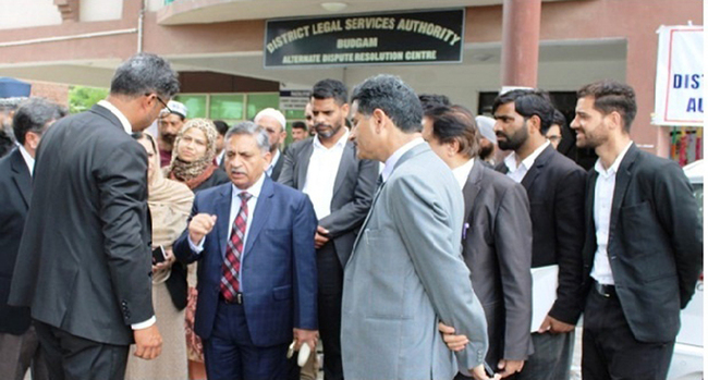 Justice Sanjeev visits DCC & ADR Centre Budgam, reviews court infra