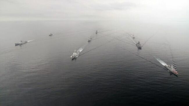 Russian, Chinese Warships Stage Joint Naval Drills in Sea of Japan