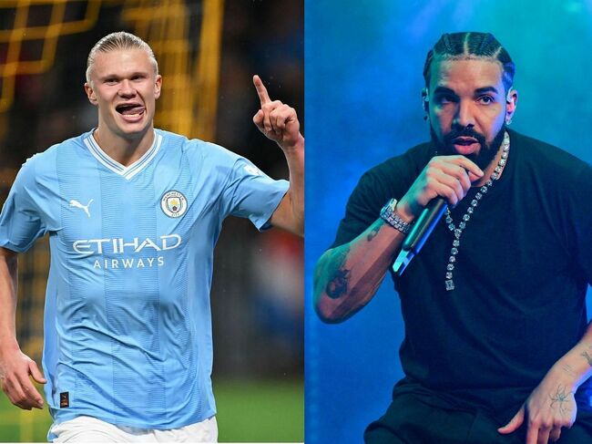 "Certified baller meets Certified Lover Boy": Fans react as football player Erling Haaland attends Drake Manchester concert