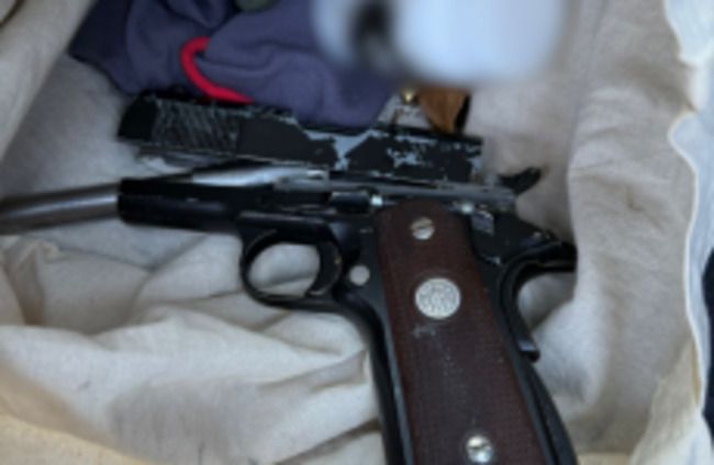 Semi-automatic pistol seized during planned car search in Balbriggan
