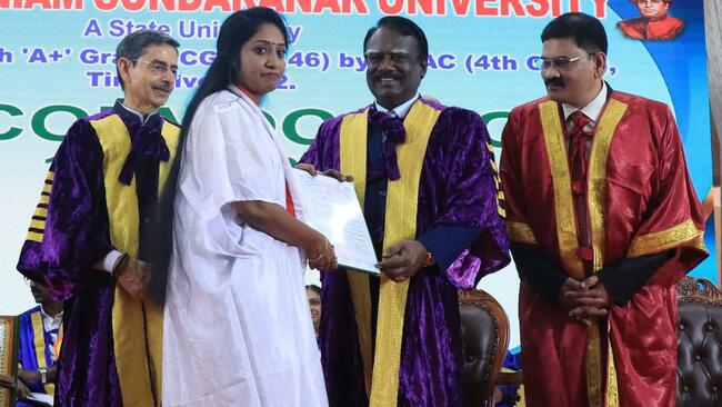 Research scholar refuses to receive degree from T.N. Governor Ravi at MSU convocation