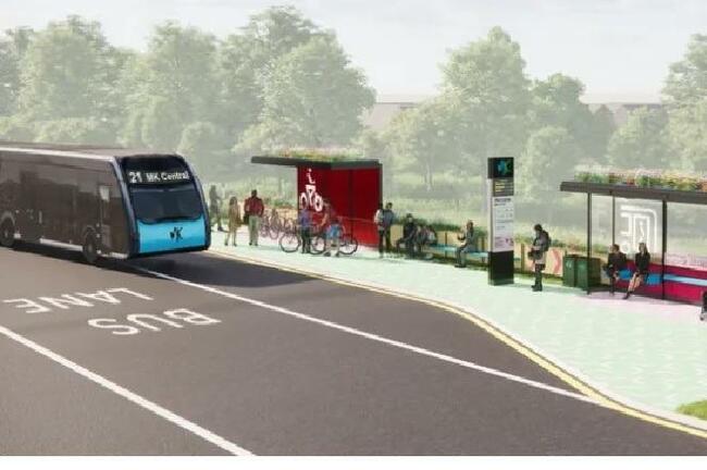 Roads designated for 'tram-like' vehicles and more signalised roundabouts - this will be Milton Keynes in 2050