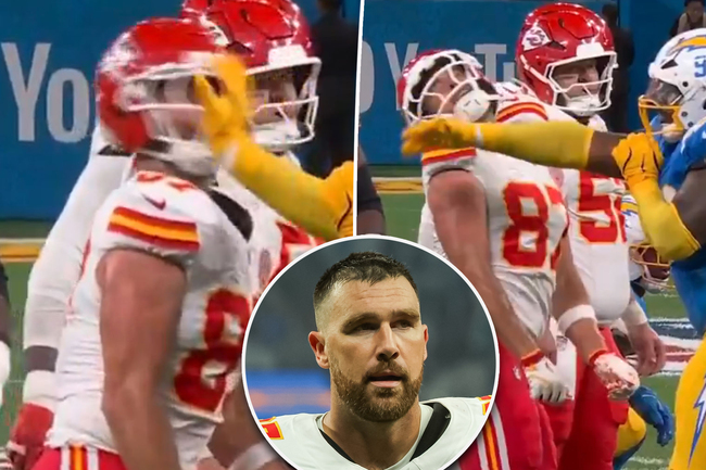 Travis Kelce slapped by Chargers player in shocking moment at Chiefs game in Brazil — and Swifties are furious