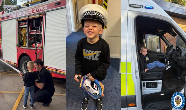 Dudley North Police Team give pint-sized crime fighter Freddie a day to remember