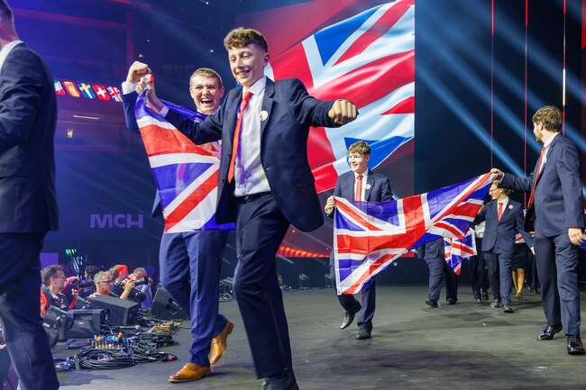 Team UK "beam" at opening of prestigious EuroSkills finals in Denmark