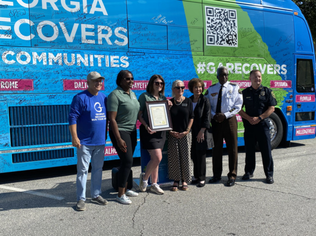 Georgia Recovers Bus Tour makes Covington stop