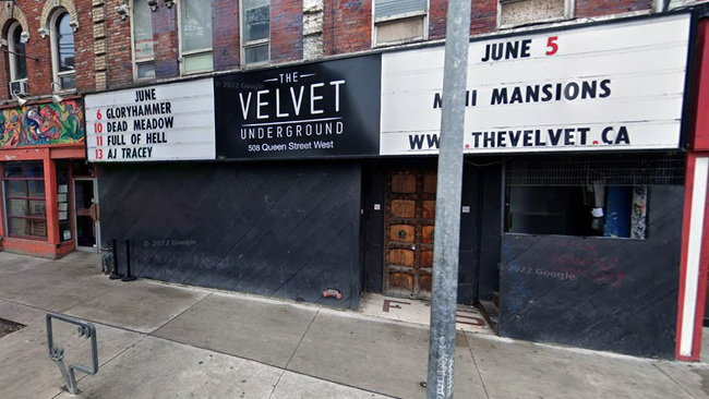 Toronto live music venue The Velvet Underground set to close its doors
