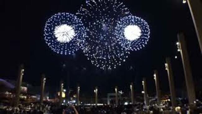 Massive Fireworks Display Lights Up Expo