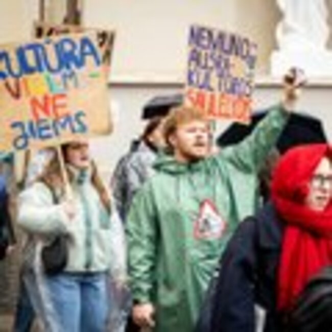 Protesto dalyviai: jei kultūra liks „Nemuno aušros“ rankose, bus ta pati nesąmonė