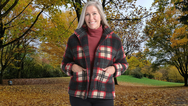 This $85 plaid sherpa jacket is on sale for only $34, and it's super cozy