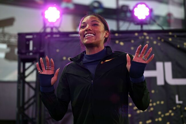 "I'm probably going to cry the entire time"- Tara Davis-Woodhall makes feelings clear about competing at the Times Square for Athlos NYC 2025