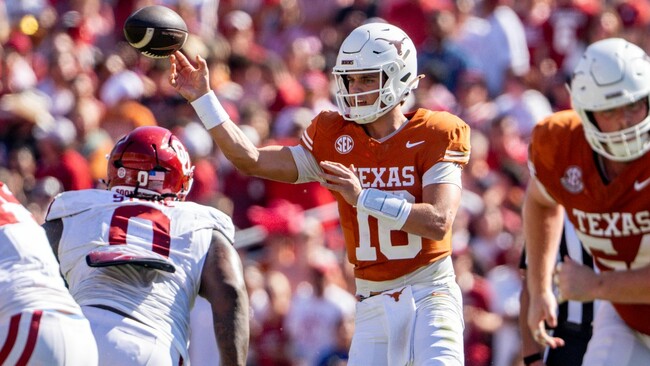 Arch Manning, Texas get timely win over No. 6 Oklahoma in Red River Rivalry