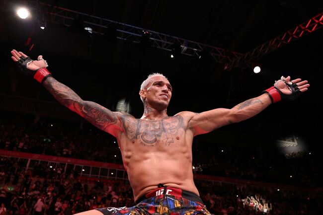 Charles Oliveira calls for BMF clash against Max Holloway following UFC Rio win, 'Blessed' responds: "Me and him have a history"