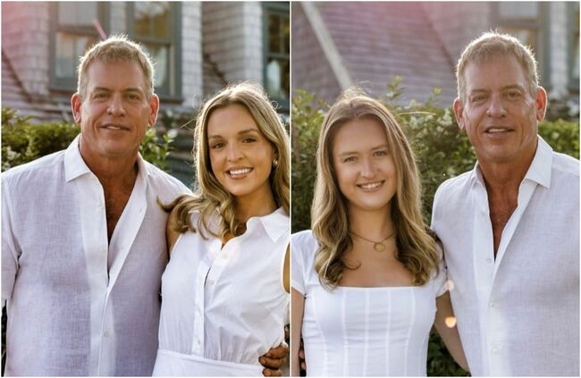 Troy Aikman gives rare glimpse of daughters Alexa and Jordan while enjoying father time watching Georgia-Auburn SEC showdown